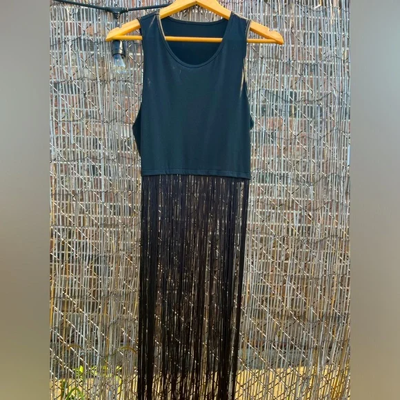 Festival Fringe Shirt Dress / M-L | Color: Black | Size: M | Freshnewvibez's Closet